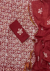 Block Print Elegant Cotton Suit Set - Yanchi